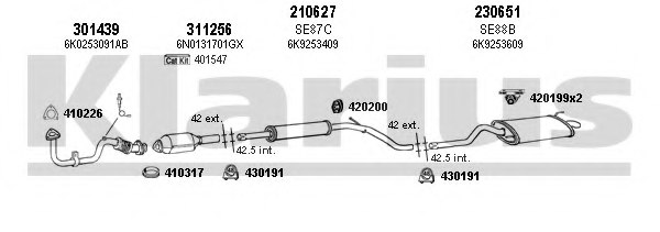 KLARIUS 930688E Exhaust System